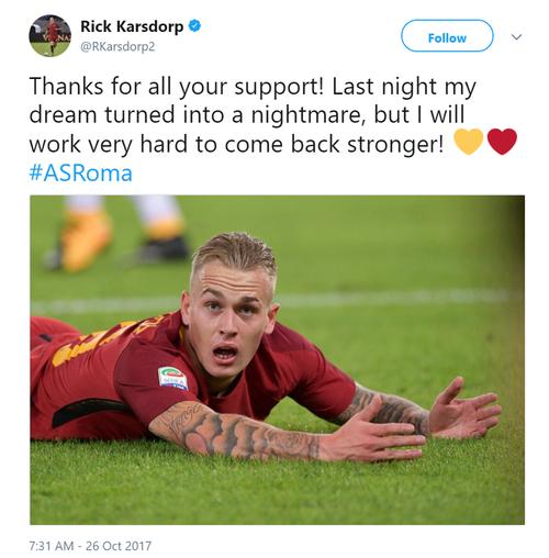 库卢社媒发文：一瘸一拐是因为膝盖进行了一次小手术，现在很好